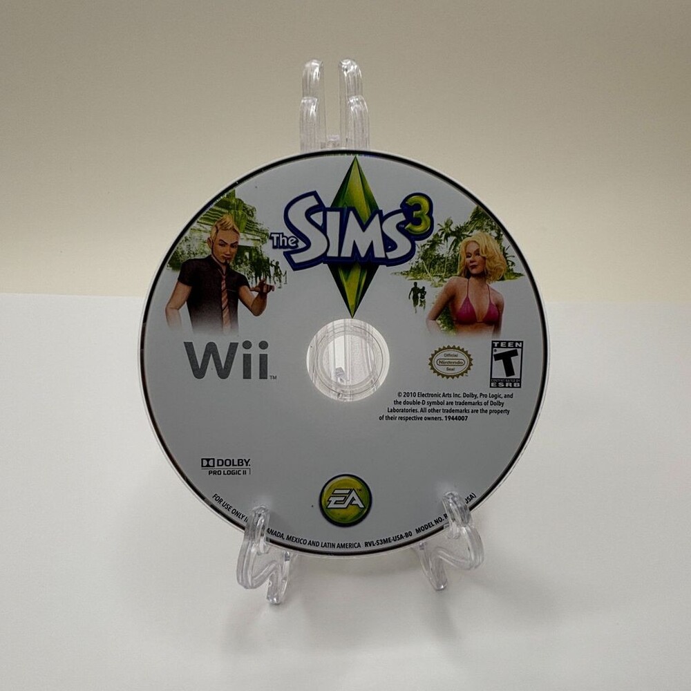 The Sims 3 Wii Disc EA Official Nintendo Seal (Nintendo Wii, 2010) Disc Only